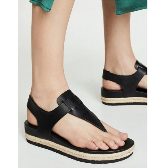 Vince Red Flint Platform Thong Espadrille Leather
 Sandals size 9M - Picture 9 of 9